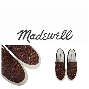 Madewell Slip-On Sneakers/ Shoes  Leopard Calf Hair  Size 7.5 (7 1/2 women's)